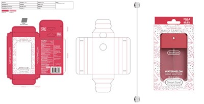 Packaging (Smart Care Hand Sanitizer Spray 1.35oz (box)   Watermelon 88393)